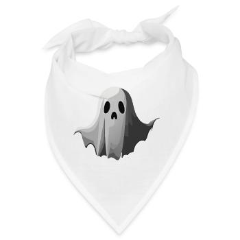 Spukendes Gesicht: Unser geisterhaftes Design - Bandana - Weiß - Vorne
