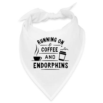 Laufen mit Kaffee - Bandana - Weiß - Vorne