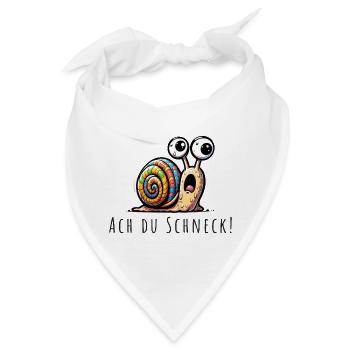 Ach du Schneck wortspiel - Bandana - Weiß - Vorne
