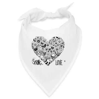 spring love - Bandana - Weiß - Vorne