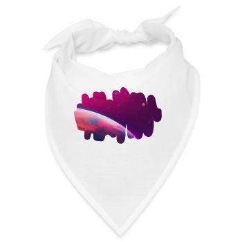 Galaktisches Panorama - Bandana - Weiß - Vorne