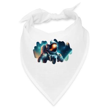 Astronaut im Kosmos - Bandana - Weiß - Vorne