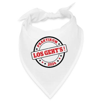 Praktikum 2024 Los Geht's Praktikanten Praktikant - Bandana - Weiß - Vorne