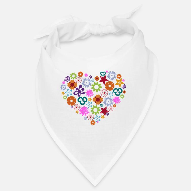 Coração de flores Bandana