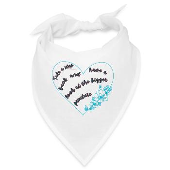 TAKE A STEP BACK AND HAVE A LOOK AT THE BIGGER PIC - Bandana - Weiß - Vorne