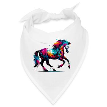 Pferd - Bandana - Weiß - Vorne
