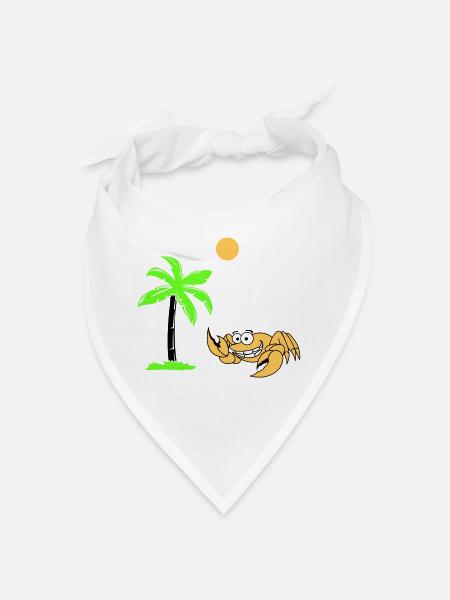 Palmier crabe - Bandana - blanc