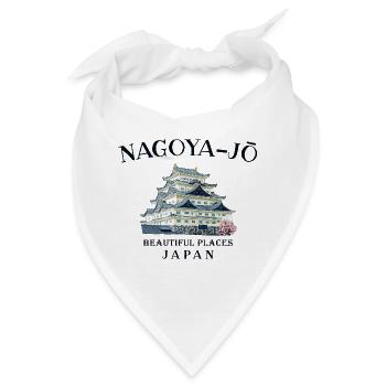 Burg Nagoya, wunderschöne Orte in Japan Zeichnung - Bandana - Weiß - Vorne