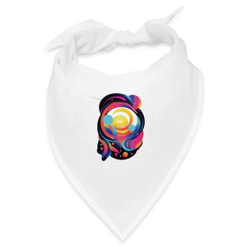 Abstrakte Kunst: Die Schönheit des Universums - Bandana - Weiß - Vorne