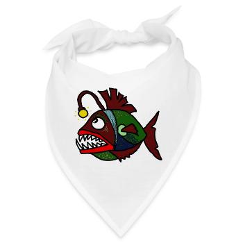 Anglerfisch - Bandana - Weiß - Vorne