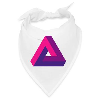 Verblüffende Perspektive: Unmögliches 3D-Dreieck - Bandana - Weiß - Vorne
