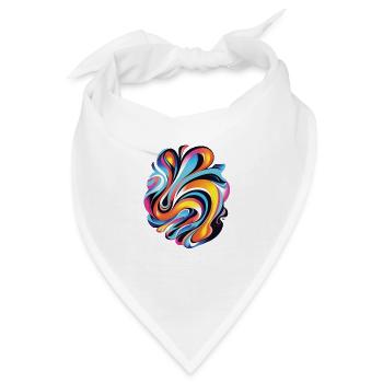 Farbexplosion: Kreativität und Dynamik vereint - Bandana - Weiß - Vorne