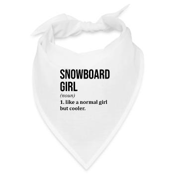 Snowboard Snowboard Snowboard - Bandana - Weiß - Vorne