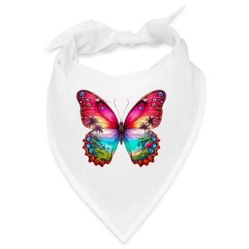 Schmetterling - Bandana - Weiß - Vorne
