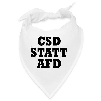 Csd statt afd - Bandana - Weiß - Vorne
