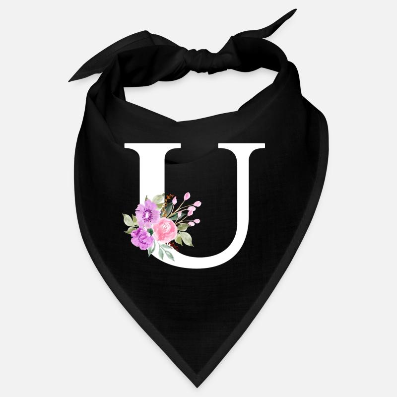 Lila Blumenbuchstabe u Bandana