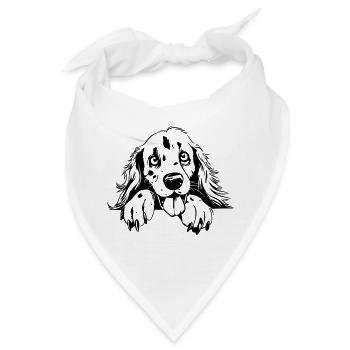 Niedlicher Setter - Bandana - Weiß - Vorne