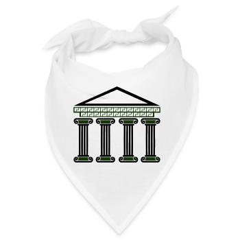 griechisches antikes gebäude - Bandana - Weiß - Vorne