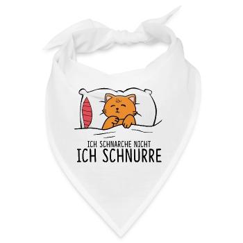 Ich Schnarche Nicht Ich Schnurre - Bandana - Weiß - Vorne