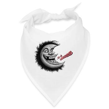 Mond-Unfug: DU DUMMKOPF - Bandana - Weiß - Vorne