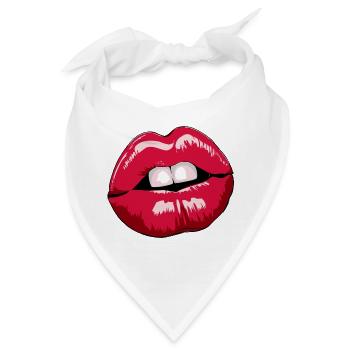 LIPPEN - Bandana - Weiß - Vorne