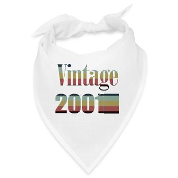 2001 Geburtstag 2001 Jahrgang 2001 Geburtstag - Bandana - Weiß - Vorne
