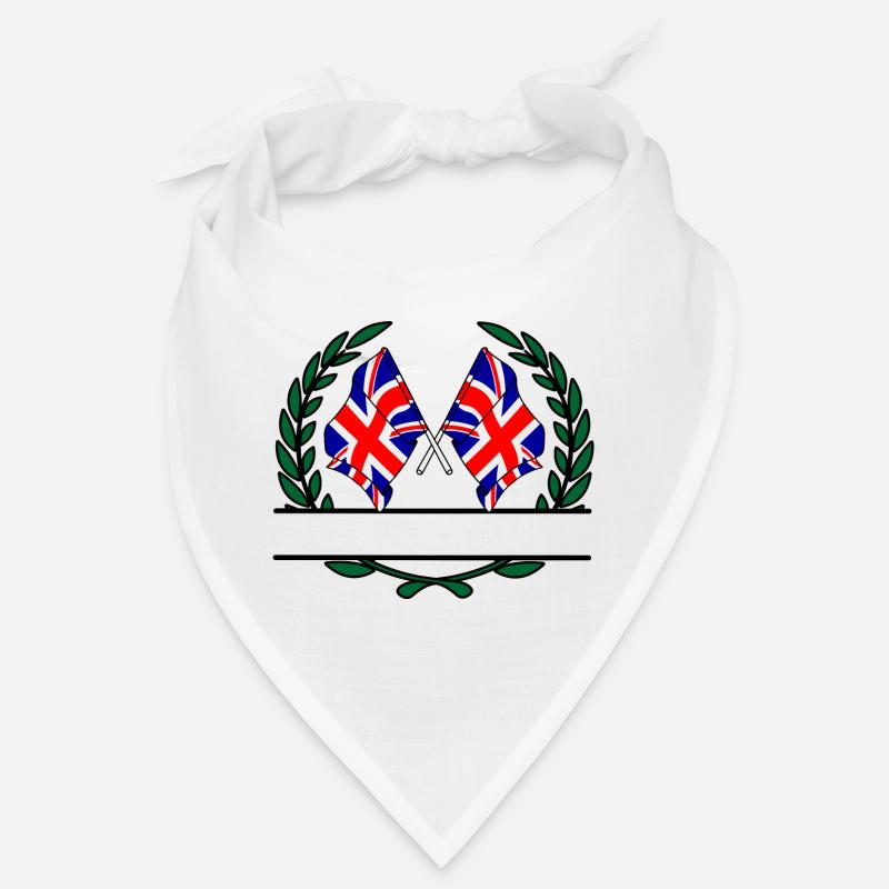 Drapeaux Grande-Bretagne couronne de laurier bannière Bandana