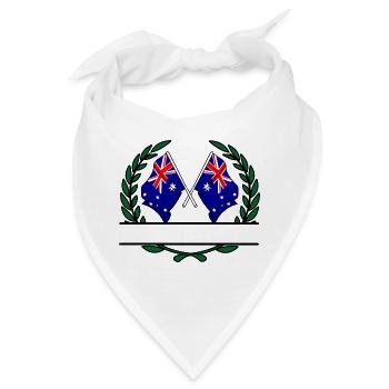 Flaggen Australien Lorbeerkranz-Banner - Bandana - Weiß - Vorne