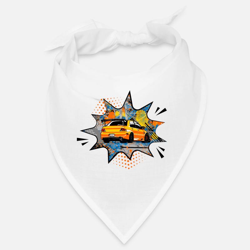 mitsu orange bubble - Bandana - Weiß