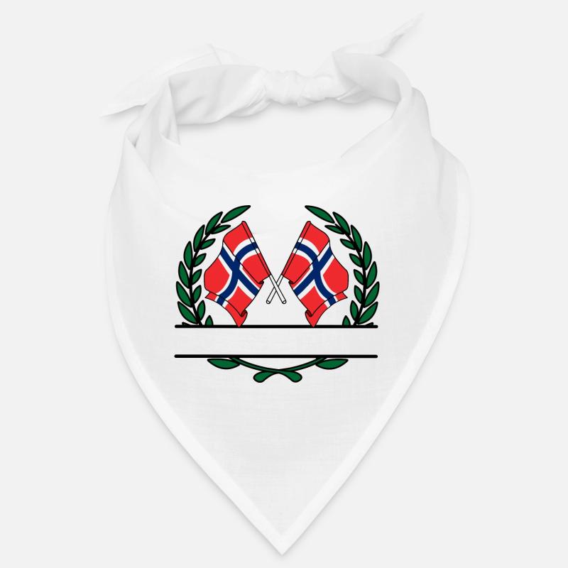 Drapeaux Norvège couronne de laurier bannière Bandana