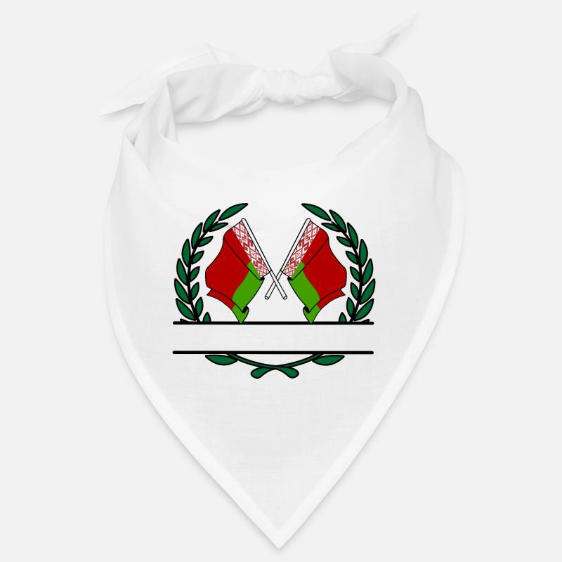 Drapeaux Biélorussie couronne de laurier bannière Bandana