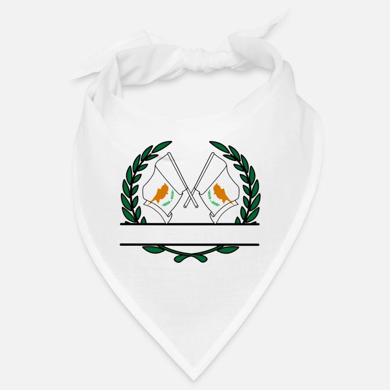 Drapeaux chypriote couronne de laurier bannière Bandana