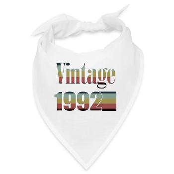 1992 Geburtstag 1992 Jahrgang 1992 Geburtstag - Bandana - Weiß - Vorne