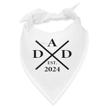Papa - Papa - Papa - Bandana - Weiß - Vorne