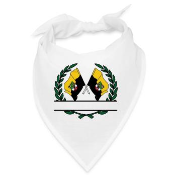 Fahnen Sachsen Anhalt Lorbeerkranz Banner - Bandana - Weiß - Vorne
