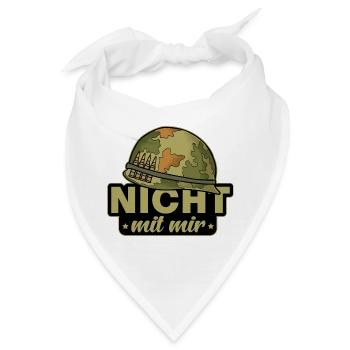 Frieden Anti-Krieg Spruch - Nicht mit mir - Bandana - Weiß - Vorne