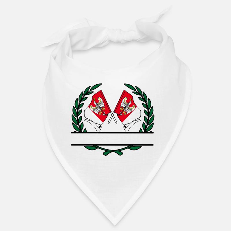 Drapeaux Grande Pologne couronne de laurier bannière Bandana
