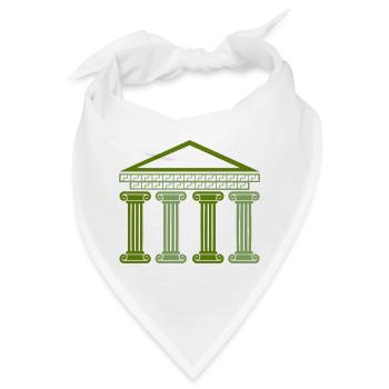 griechisches antikes gebäude - Bandana - Weiß - Vorne