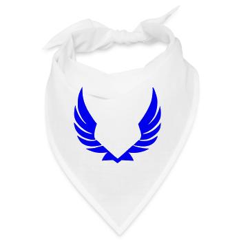 Flügel Zweifarbig Wappen Piktogramm Vektor - Bandana - Weiß - Vorne
