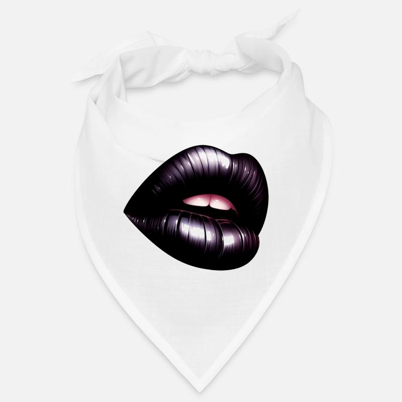Lèvres Noires - Élégance Mystérieuse Bandana