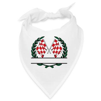 Flaggen der Provinz Nordbrabant mit Lorbeerkranz - Bandana - Weiß - Vorne