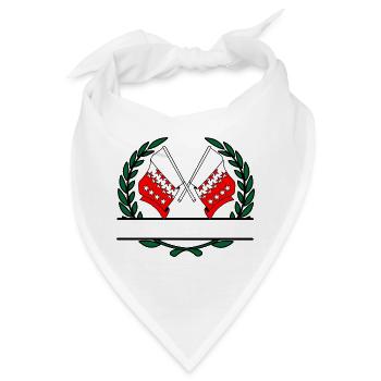 Fahnen Wallis Schweiz Lorbeerkranz Banner - Bandana - Weiß - Vorne