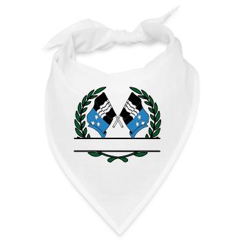Fahnen Aargau Schweiz Lorbeerkranz Banner - Bandana - Weiß - Vorne