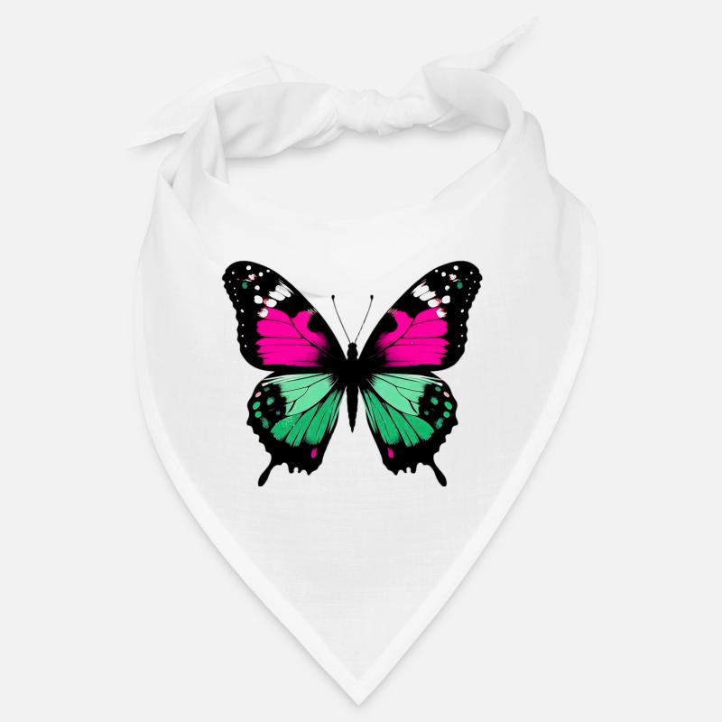 Schmetterling - Bandana - Weiß