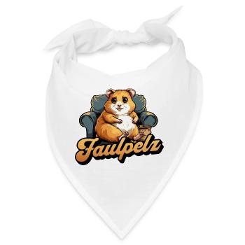 Lustiger Hamster, Gammler, Couch T-Shirt, Chill -D - Bandana - Weiß - Vorne