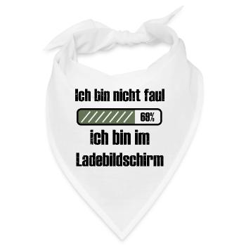 Gamer Sind nicht Faul! - Bandana - Weiß - Vorne