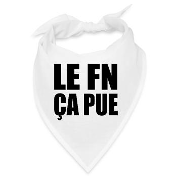 Der FN stinkt - Bandana - Weiß - Vorne