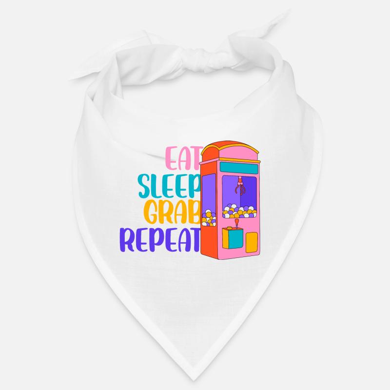 Eat Sleep Grab Repeat Claw Crane Machine Bandana