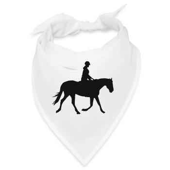 reiterin pferd - Bandana - Weiß - Vorne