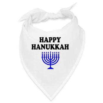 HAPPY HANUKKAH - Bandana - Weiß - Vorne